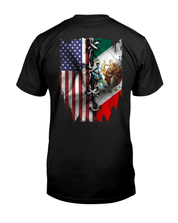 Mexican And American Flag Shirt Classic T-Shirt Black S