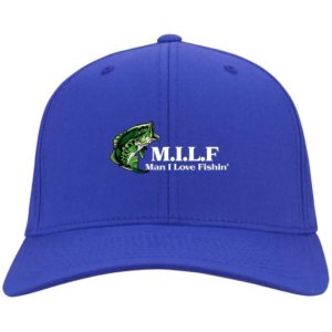 MILF Dad Hat, Man I Love Fishing Hat CP80 Twill Cap Royal One Size