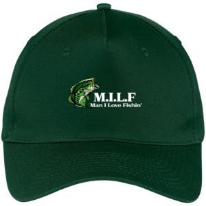 MILF Dad Hat, Man I Love Fishing Hat CP86 Five Panel Twill Cap Hunter One Size