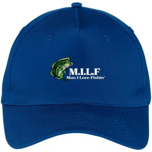 MILF Dad Hat, Man I Love Fishing Hat CP86 Five Panel Twill Cap Royal One Size