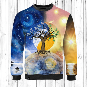 Moon And Sun 3D All Over Print Shirt 3D Sweatshirt Blue S