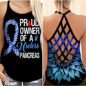 Multiple Sclerosis Awareness Sunflower Criss Cross Tank Top product photo 0
