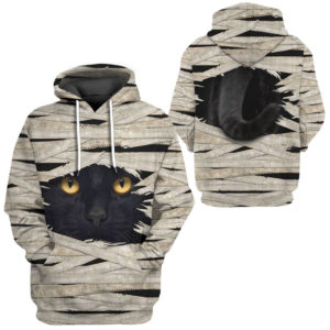 Mummy Black Cat 3D Full Print Shirt product photo 4