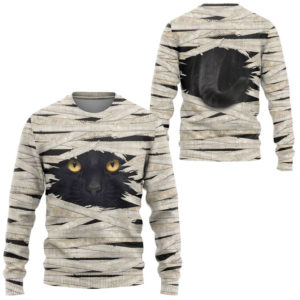 Mummy Black Cat 3D Full Print Shirt product photo 5