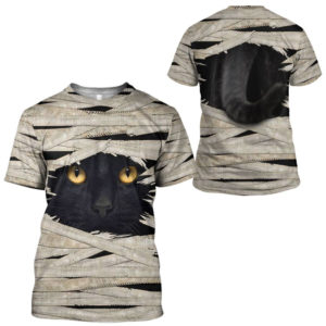 Mummy Black Cat 3D Full Print Shirt product photo 6