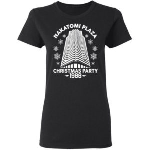 Nakatomi Plaza Christmas Party 1988 Christmas T-shirt Hoodie Ladies T-Shirt Black S