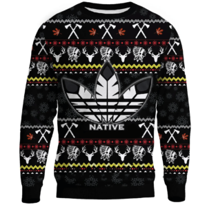 Native Sign 3D Christmas All Over Printed Shirt 3D Sweatshirt Black S