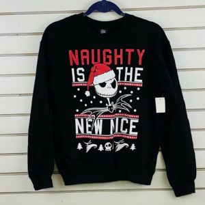 Naughty Is The New Nice Nightmare Santa Christmas Sweatshirt Sweatshirt Black S