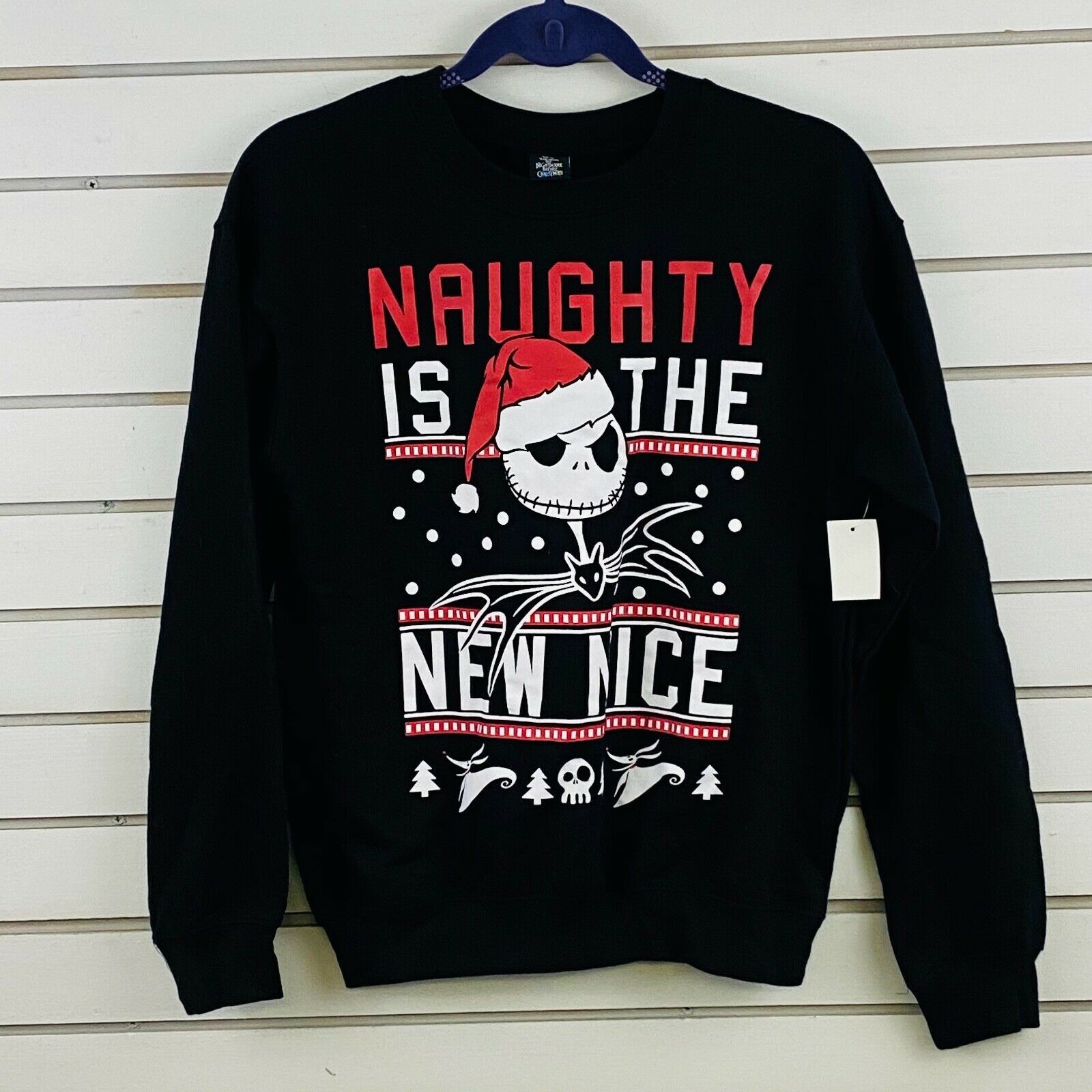 Naughty Is The New Nice Nightmare Santa Christmas Sweatshirt Style: Sweatshirt, Color: Black