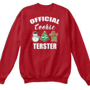 Official Cookie Tester Gingerbread Snowman Christmas Tree Christmas Sweatshirt Sweatshirt Red S