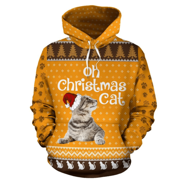 Oh Christmas Cat 3D All Over Print Hoodie product photo 1