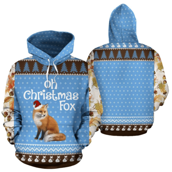 Oh Christmas Fox 3D All Over Print Hoodie product photo 1