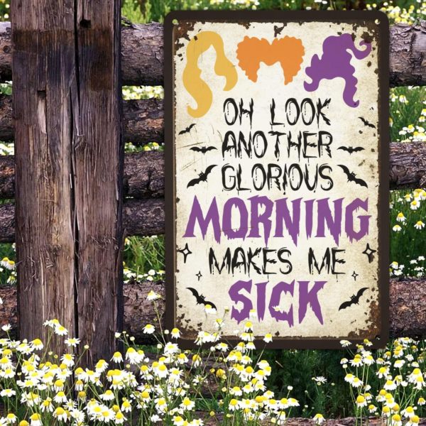 Oh Look Another Glorious Morning Makes Me Sick Witch Sign Halloween Canvas Wall Art product photo 3