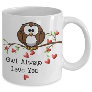 Owl Always Love You Hearts Owl Coffee Mug Mug 11oz White One Size