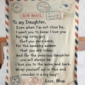 Personalized Air Mail To Daughter - Fleece Blanket Small (30x40in)