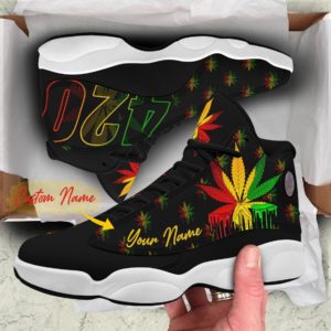 Personalized Name Native Weed AJD 13 Sneakers Shoes For Men and Women For Women US5 (EU35)