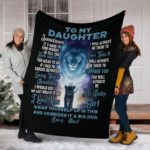Personalized To My Daughter Love From Dad Lions - Fleece Blanket Small (30x40in)