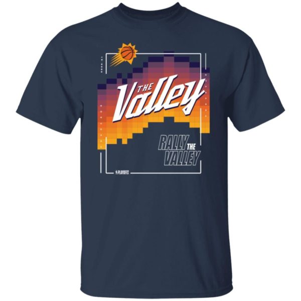 Phoenix Suns Rally The Valley Shirt G500 5.3 oz. T-Shirt Navy S