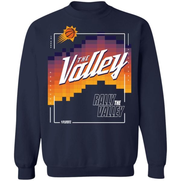 Phoenix Suns Rally The Valley Shirt Z65 Crewneck Pullover Sweatshirt Navy 5XL