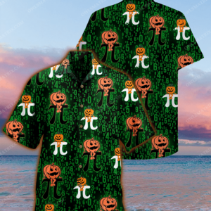 Pi Pumpkin Halloween Hawaiian Shirt product photo 2