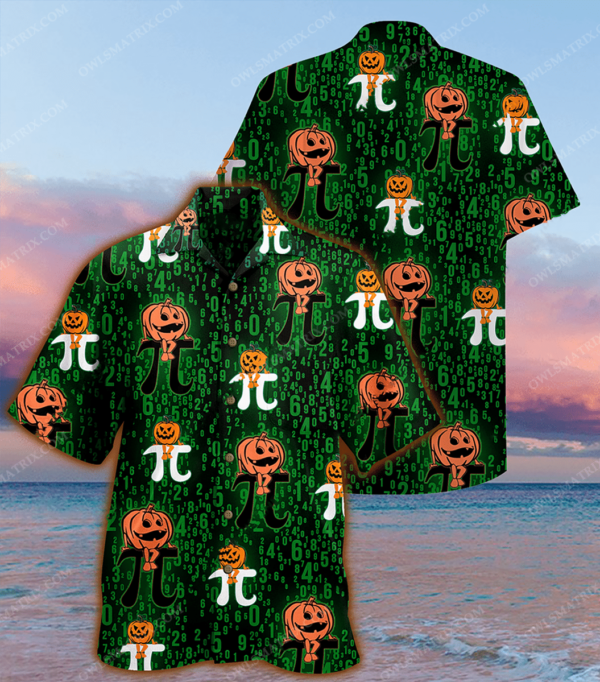 Pi Pumpkin Halloween Hawaiian Shirt product photo 2