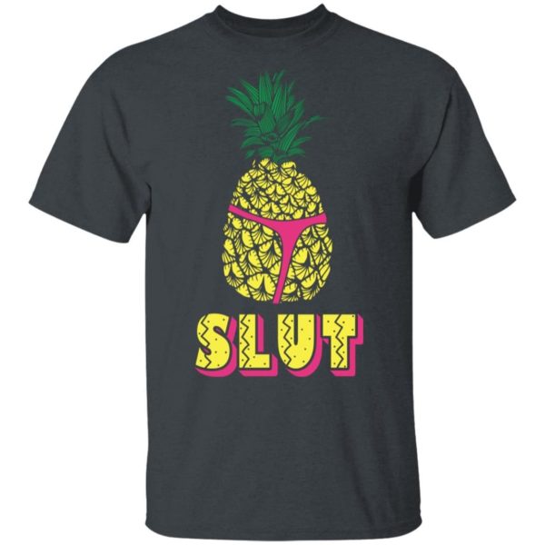 Pineapple Slut Funny Holt Brooklyn 99 Pink Shirt Unisex T-Shirt Dark Heather S