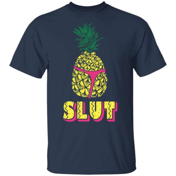 Pineapple Slut Funny Holt Brooklyn 99 Pink Shirt Unisex T-Shirt Navy S