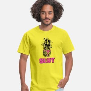 Pineapple Slut Funny Holt Brooklyn 99 Pink Shirt Unisex T-Shirt Yellow S