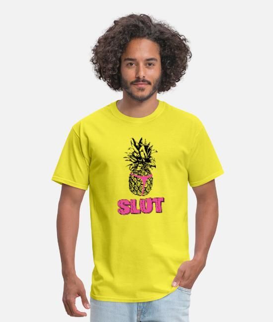 Pineapple Slut Funny Holt Brooklyn 99 Pink Shirt Unisex T-Shirt Yellow S