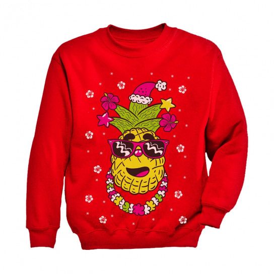 Pineapple Summer Holliday Christmas Sweatshirt Sweatshirt Red S