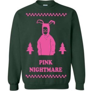 Pink Nightmare Rabbit Christmas Sweatshirt Sweatshirt Forest Green S