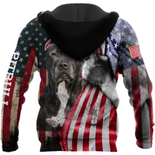 Pit Bull Terrier American Flag 3D All Over Print Shirt product photo 4