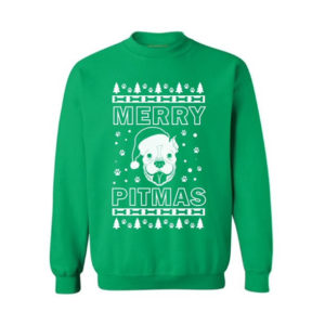 Pitbull Santa Merry Pitmas Gift Pitbull Lovers Christmas Sweatshirt Sweatshirt Green S