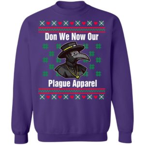 Plague Doctor Don We Now Our Plague Apparel Christmas Sweatshirt Christmas Sweatshirt Purple S