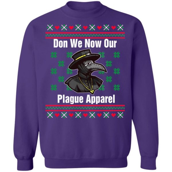 Plague Doctor Don We Now Our Plague Apparel Christmas Sweatshirt Christmas Sweatshirt Purple S