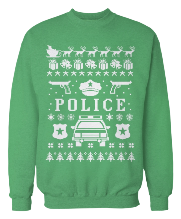 Police And Cops Police Car Christmas Sweatshirt Sweatshirt Irish Green S