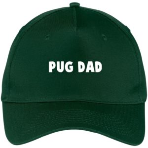 Pug Dad Hat | Twill Cap | Unstructured Dad Cap CP86 Five Panel Twill Cap Hunter One Size