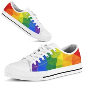 Rainbow LGBT White Canvas Low Top for Men & Women product photo 4
