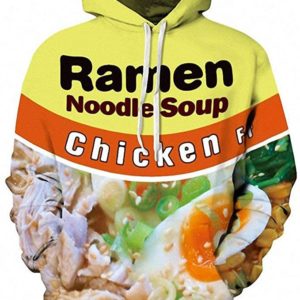 Ramen Noodle Soup Chicken Noodle 3D All Over Print Shirt 3D Hoodie Black S