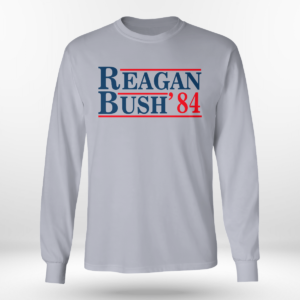 Reagan Bush 84 Shirt Long Sleeve Tee Sports Grey S