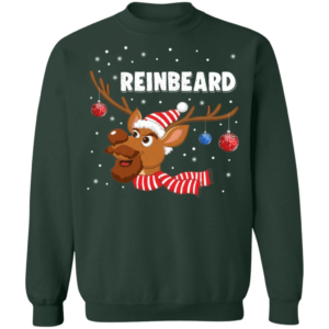 Reinbeard Reindeer Beard With Bauble Christmas Sweatshirt Sweatshirt Forest Green S