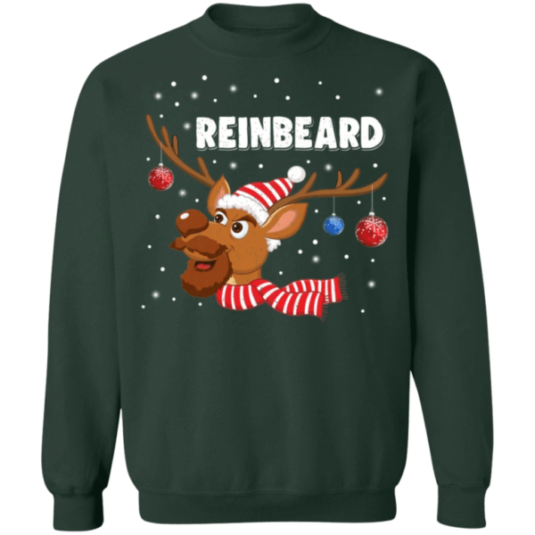 Reinbeard Reindeer Beard With Bauble Christmas Sweatshirt Sweatshirt Forest Green S