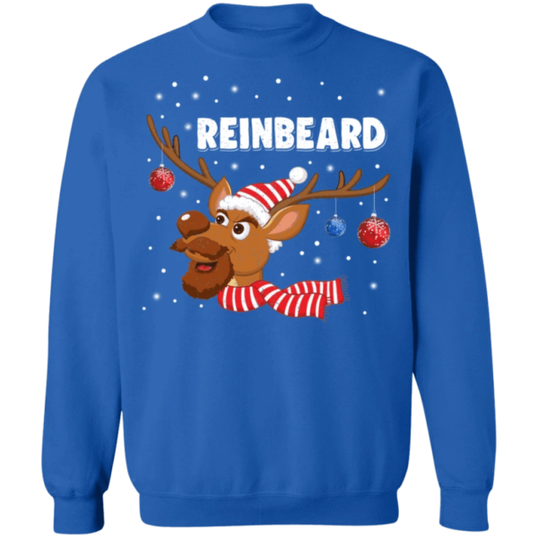 Reinbeard Reindeer Beard With Bauble Christmas Sweatshirt Sweatshirt Royal S