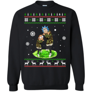 Rick And Morty Christmas Sweatshirt Sweatshirt Black S
