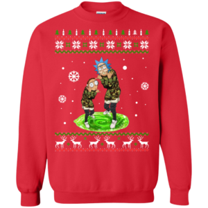Rick And Morty Christmas Sweatshirt Sweatshirt Red S