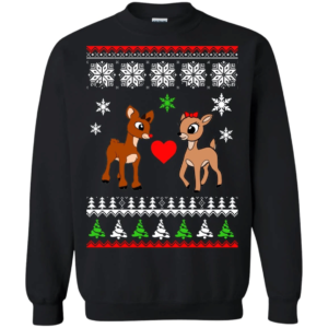 Rudolph and Clarice Sweatshirt Sweatshirt Black S