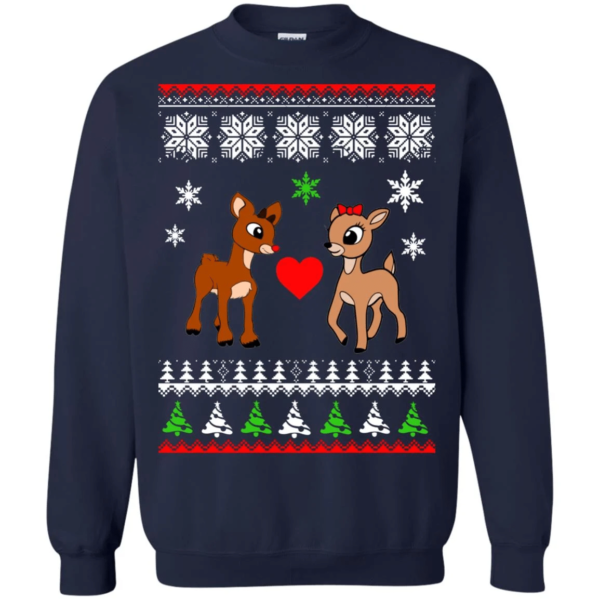 Rudolph and Clarice Sweatshirt Sweatshirt Navy S