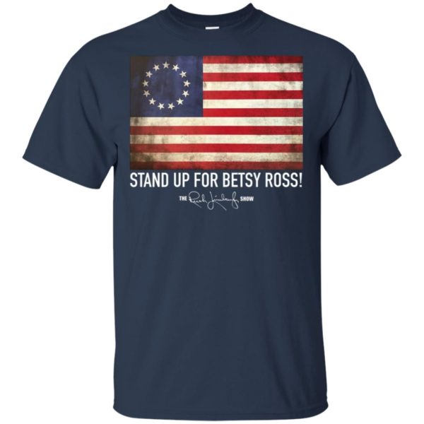 Rush Limbaugh Betsy Ross Flag Black T-Shirt Gildan Cotton T-Shirt Navy S