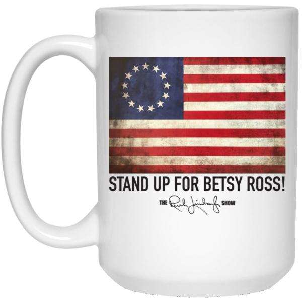 Rush Limbaugh Betsy Ross Flag Coffee Mug 21504 15 oz. White Mug White One Size