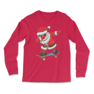 Santa Dabbing Skating Christmas Sweatshirt Sweatshirt Red S